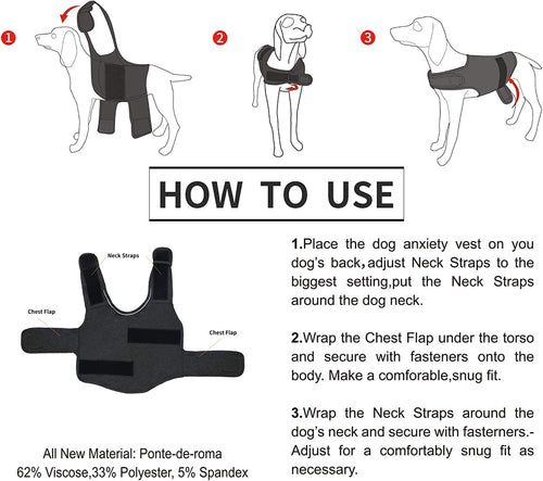 Dog anxiety vest size guide chart all breeds