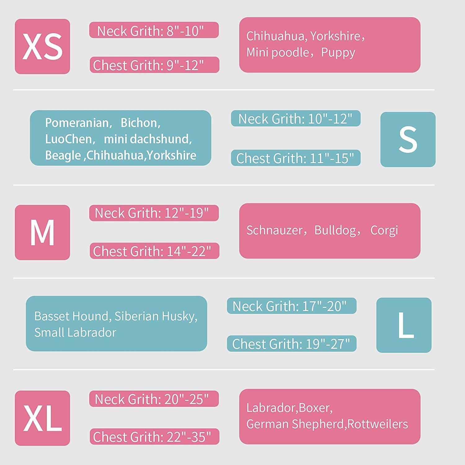 Dog anxiety vest size guide chart all breeds
